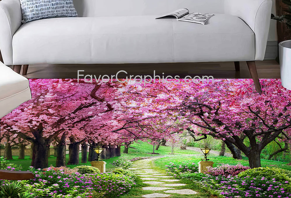 Cherry Blossom Home Bedroom Decor Rug Carpet Mat