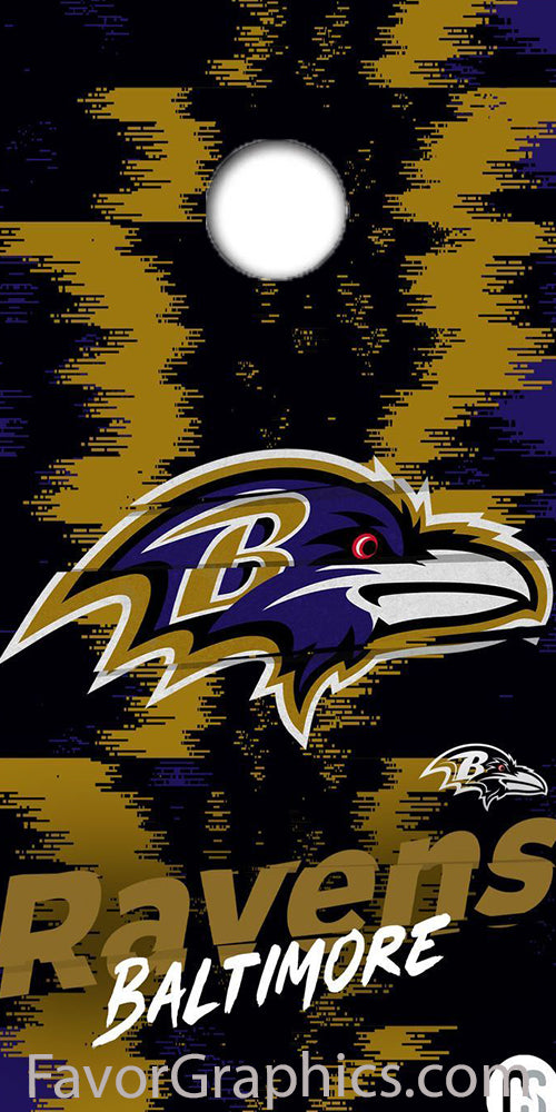 Baltimore Ravens Cornhole Wood Board Skin Vinyl Wrap Decal Sticker