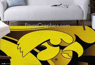 Iowa Hawkeyes Home Bedroom Decor Rug Carpet Mat