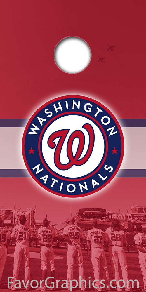 Washington Nationals Cornhole Wood Board Skin Vinyl Wrap Decal Sticker