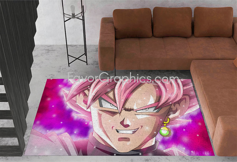 Black Goku Home Bedroom Decor Rug Carpet Mat