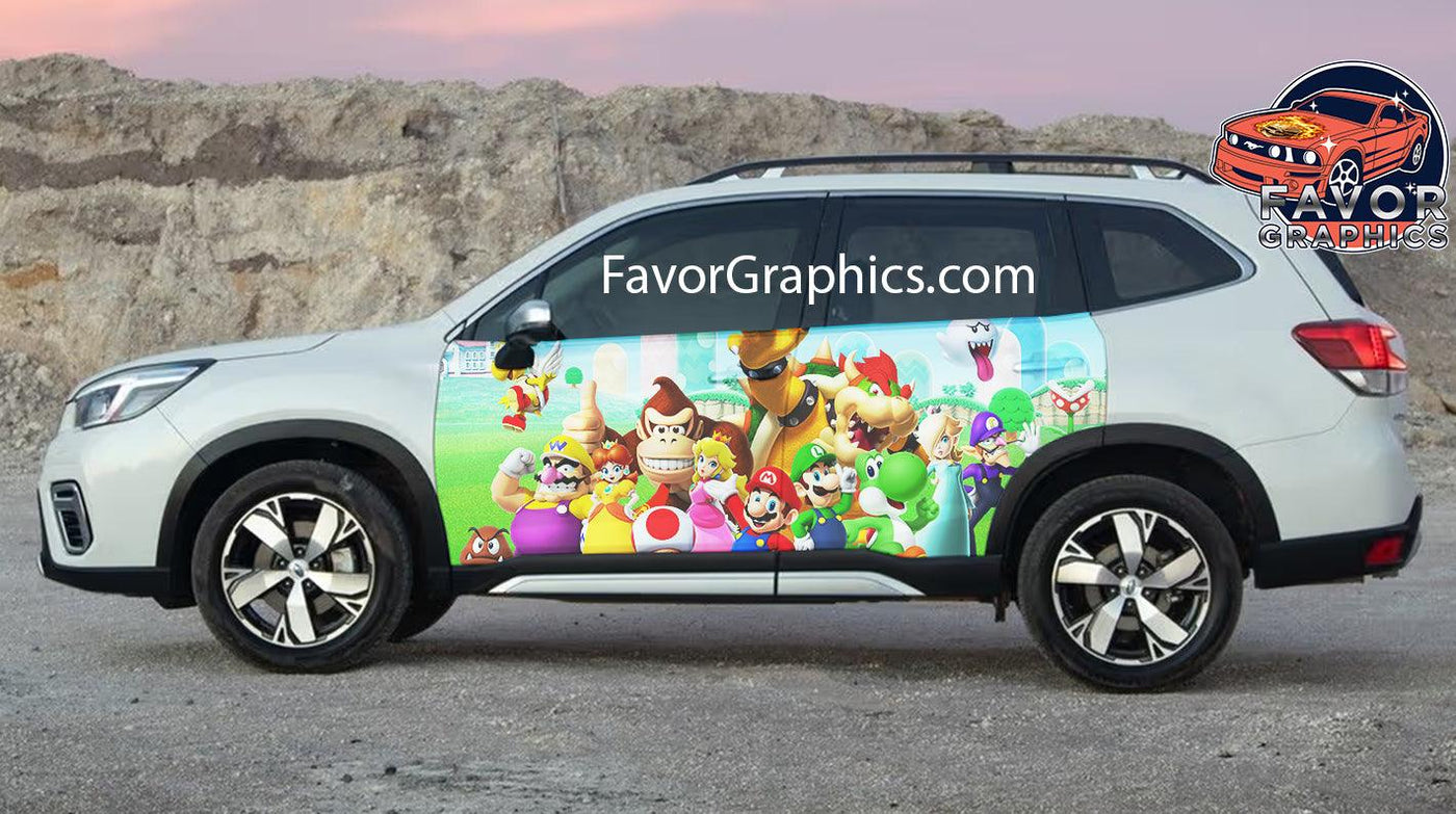 Mario Car Door Vinyl Wrap Decal Sticker