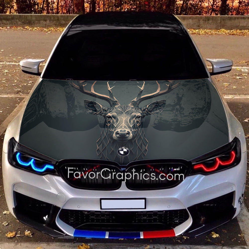 Deer Itasha Car Vinyl Hood Wrap Decal Sticker