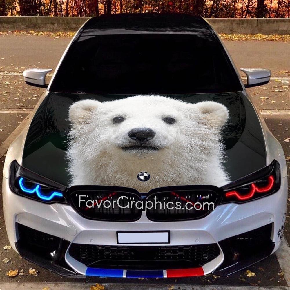 Polar Bear Itasha Car Vinyl Hood Wrap Decal Sticker