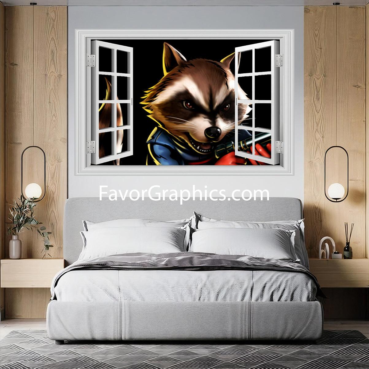 Rocket Raccoon Vinyl Wall Art Decal Sticker Poster Print Mural