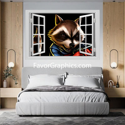 Rocket Raccoon Vinyl Wall Art Decal Sticker Poster Print Mural