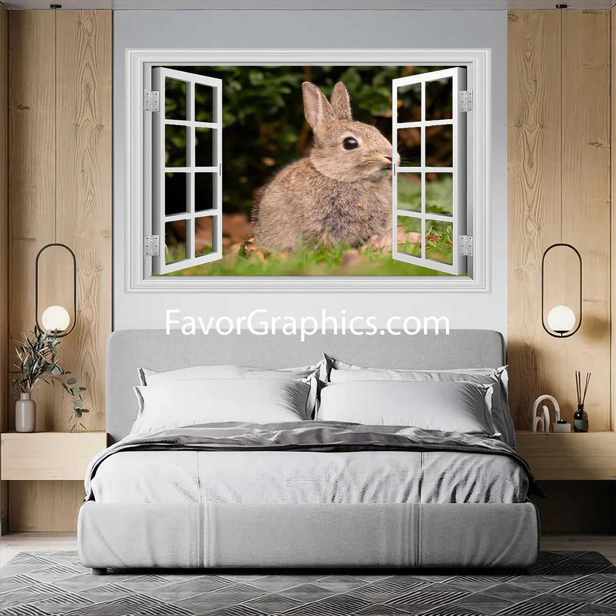 Rabbit Vinyl Wall Art Decal Sticker Poster Print Mural – Favor Graphics
