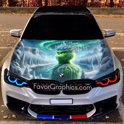 The Grinch Itasha Car Vinyl Hood Wrap Decal Sticker