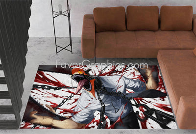 Denji Chainsaw Man Home Bedroom Decor Rug Carpet Mat