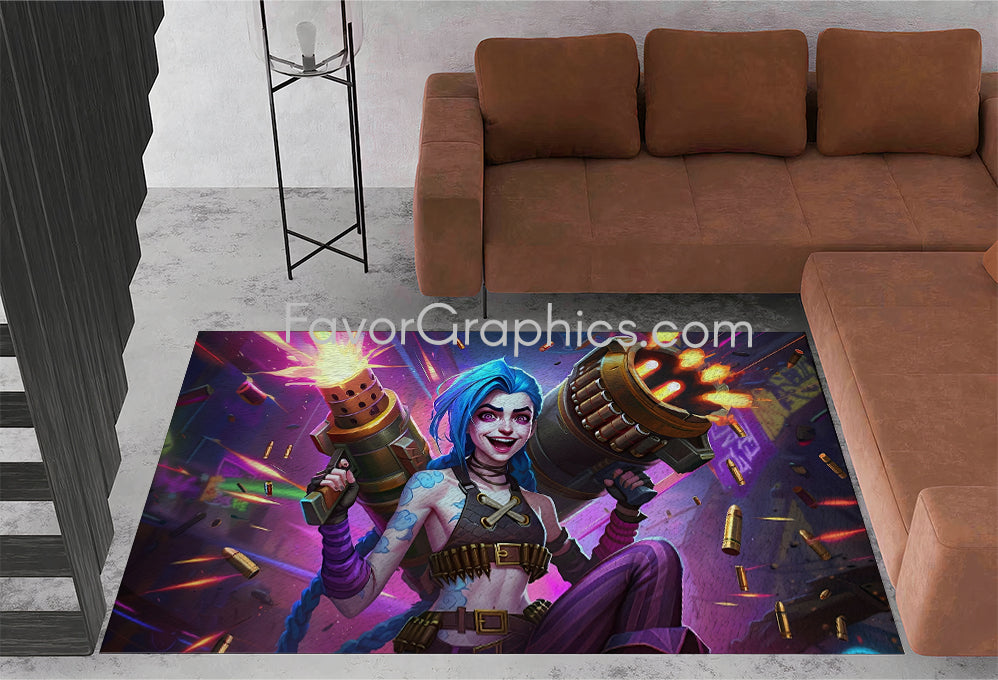 Jinx (League Of Legends) Home Bedroom Decor Rug Carpet Mat