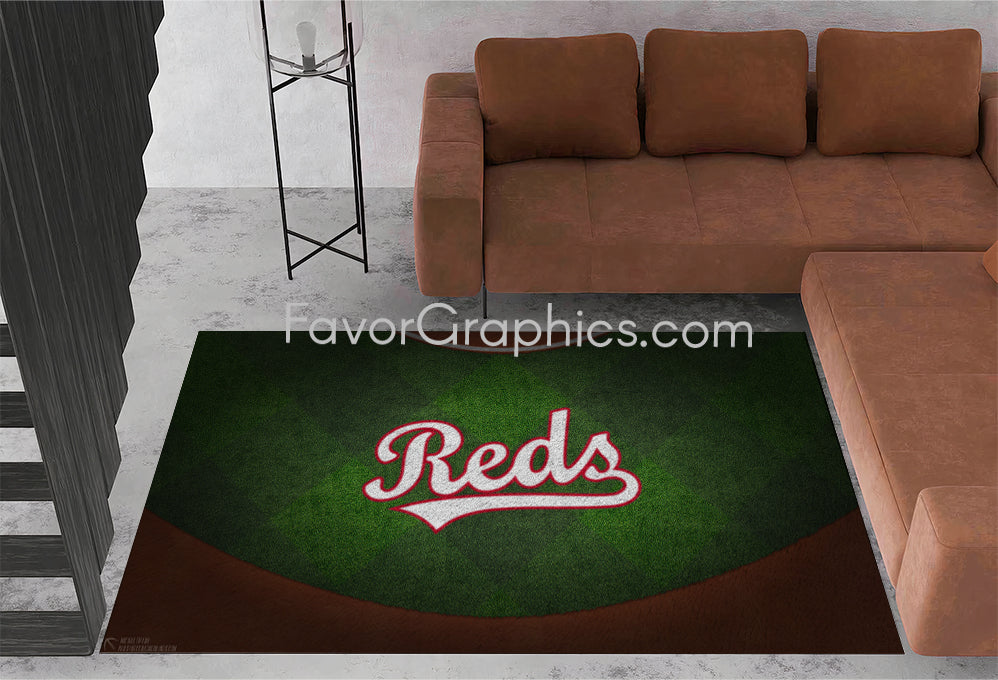 Cincinnati Reds Home Bedroom Decor Rug Carpet Mat