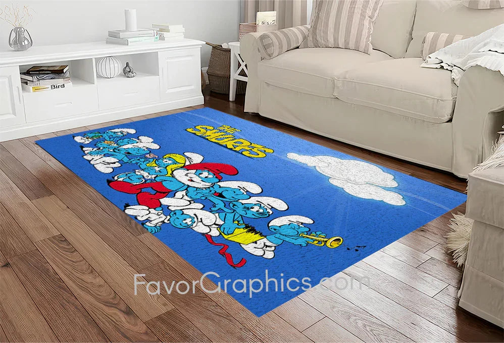 The Smurfs Home Bedroom Decor Rug Carpet Mat