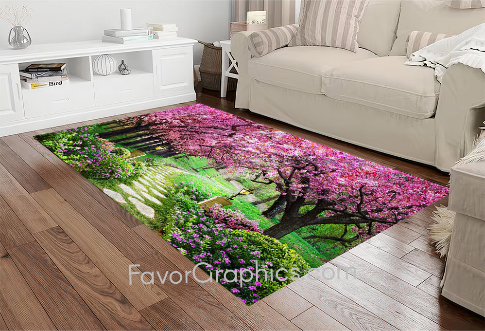 Cherry Blossom Home Bedroom Decor Rug Carpet Mat