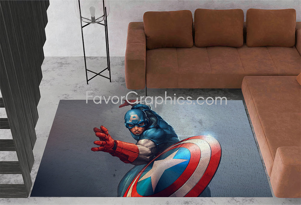 Captain America Home Bedroom Decor Rug Carpet Mat