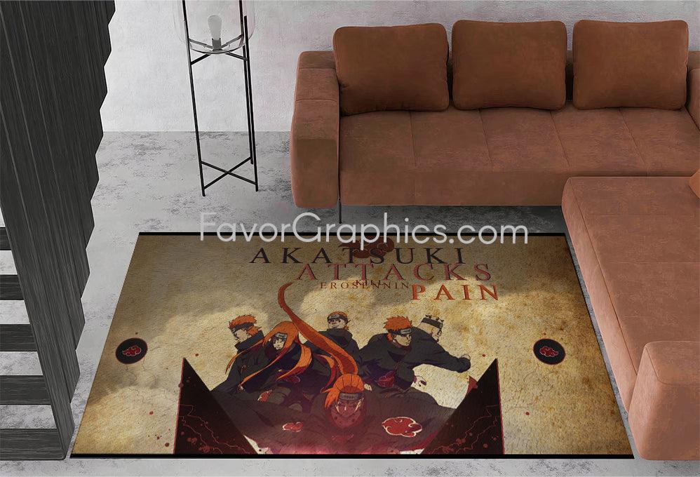 Akatsuki Naruto Home Bedroom Decor Rug Carpet Mat