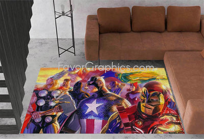 Avengers Superheroes Home Bedroom Decor Rug Carpet Mat