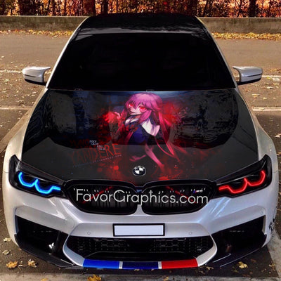 Yuno Gasai Future Diary Itasha Car Vinyl Hood Wrap Decal Sticker