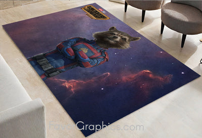 Rocket Raccoon Home Bedroom Decor Rug Carpet Mat