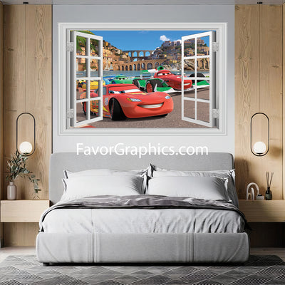 Car Race Cartoon Vinyl Wall Art Decal Sticker Poster Print Mural