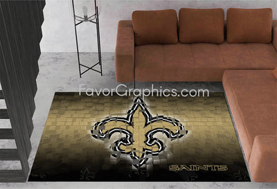 New Orleans Saints Home Bedroom Decor Rug Carpet Mat