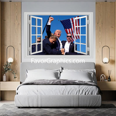 Shooting Make Me Stronger Donald Trump Wall Art Poster Print Mural