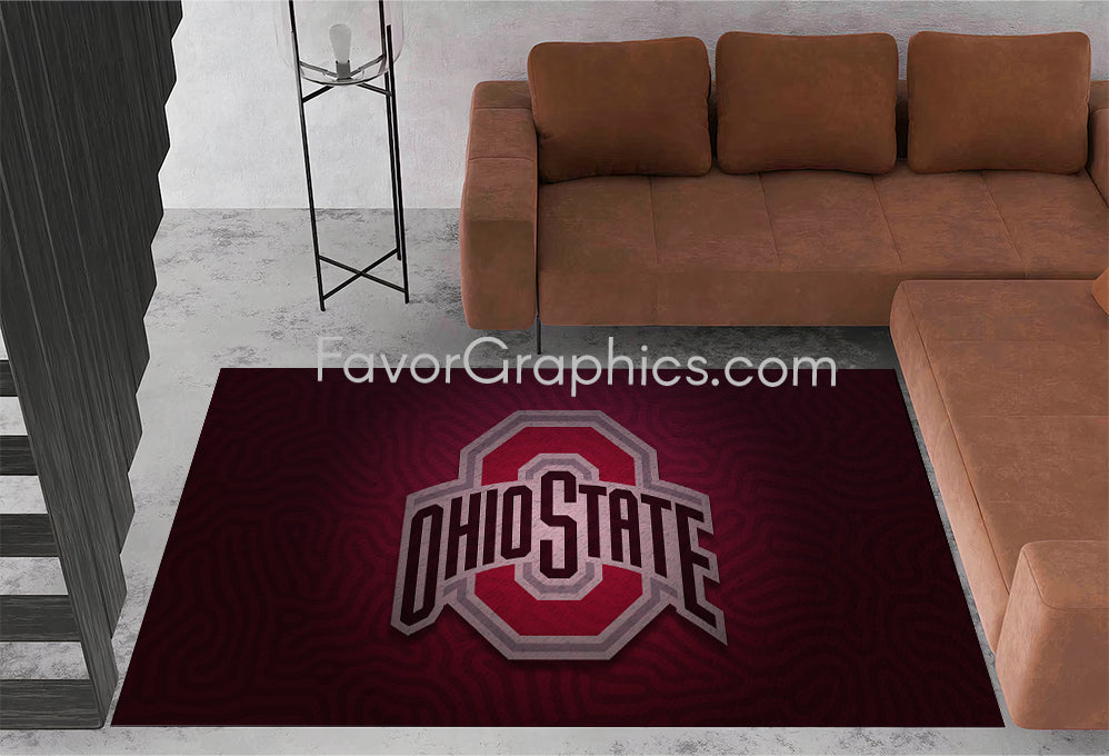 Ohio State Buckeyes Home Bedroom Decor Rug Carpet Mat