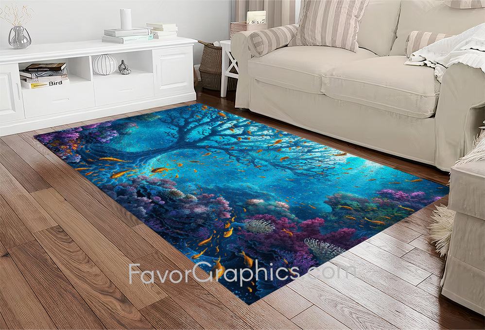 Underwater Under The Sea Home Bedroom Decor Rug Carpet Mat