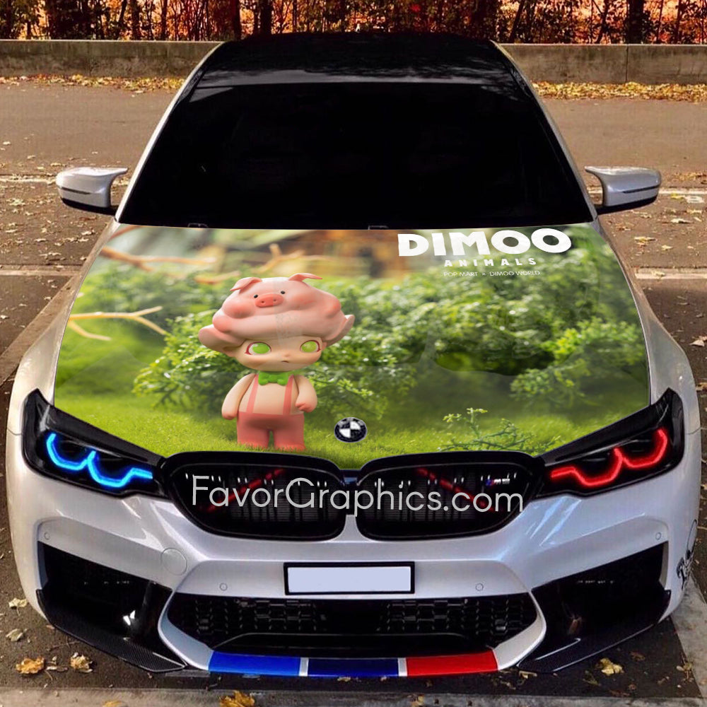 Dimoo Itasha Car Vinyl Hood Wrap Decal Sticker