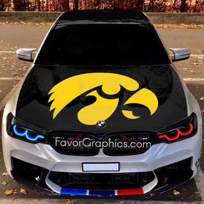 Iowa Hawkeyes Itasha Car Vinyl Hood Wrap Decal Sticker