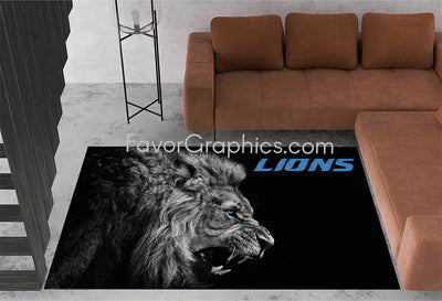 Detroit Lions Home Bedroom Decor Rug Carpet Mat