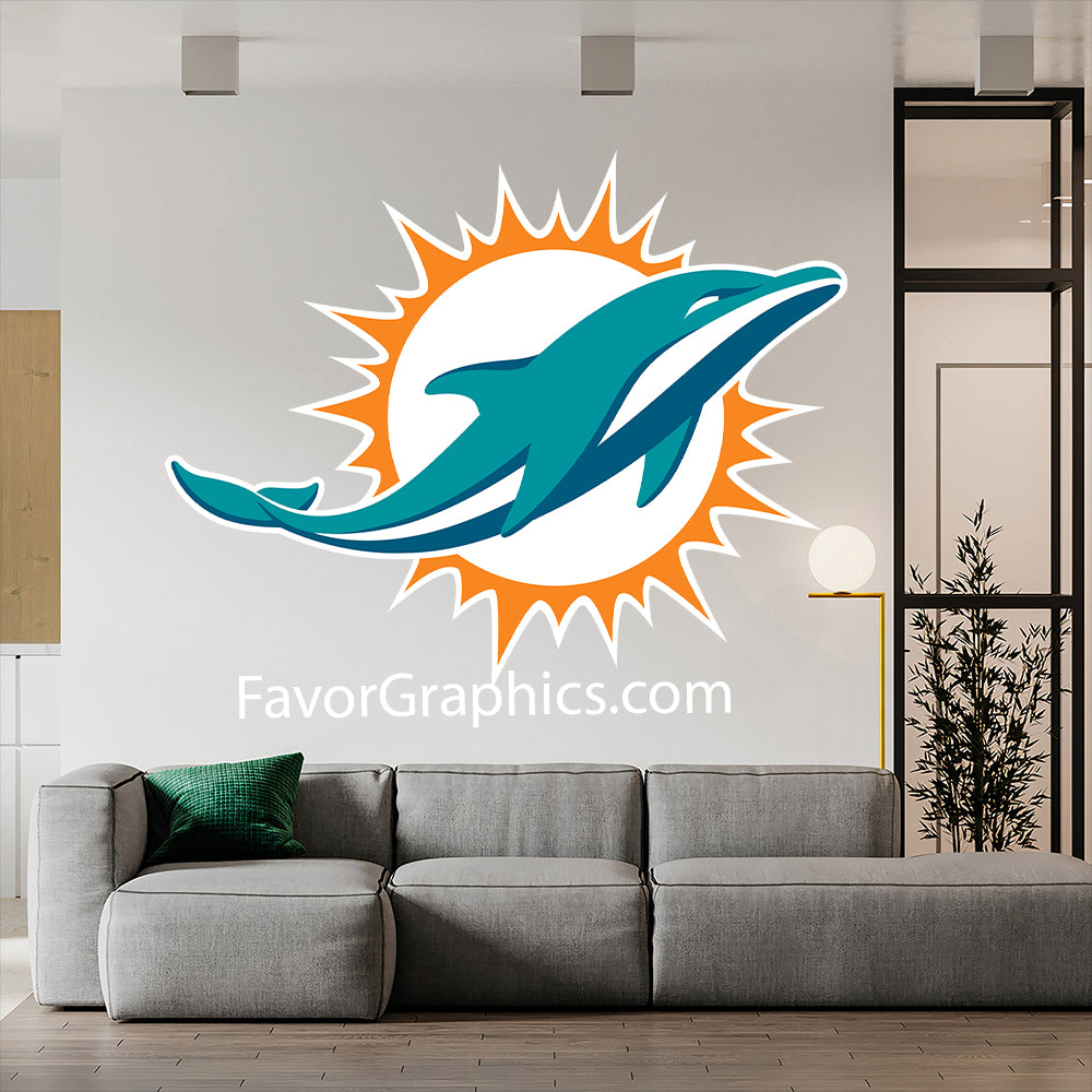 Miami Dolphins Home Room Wall Vinyl Decal Sticker Mural Poster