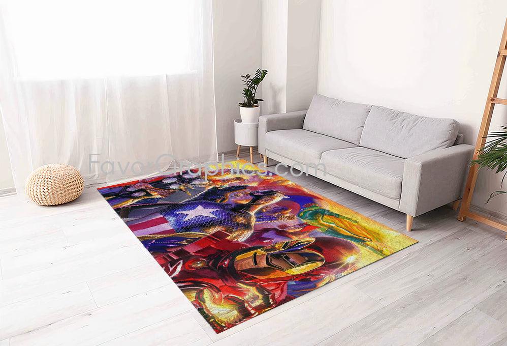 Avengers Superheroes Home Bedroom Decor Rug Carpet Mat