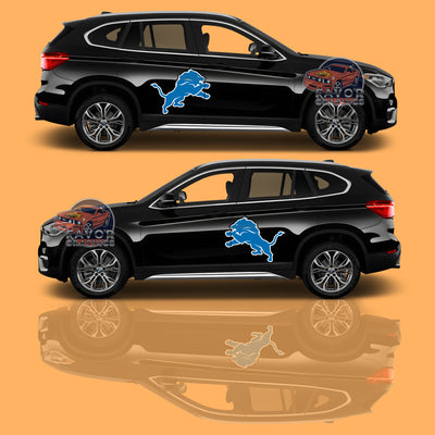 Detroit Lions Itasha Car Side Door Decal Vinyl Sticker