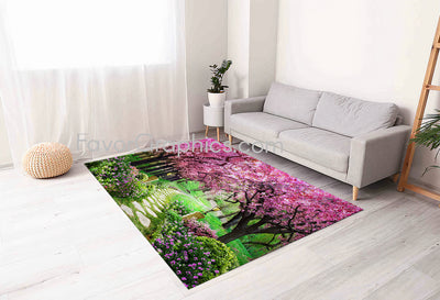 Cherry Blossom Home Bedroom Decor Rug Carpet Mat