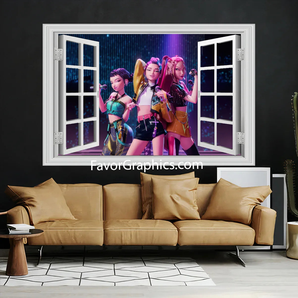 Huntrix HUNTR/X Kpop Demon Hunters Wall Art Poster Print Mural