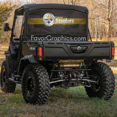 Pittsburgh Steelers Rear Window Perforated Graphic Vinyl Decal Car Truck UTV