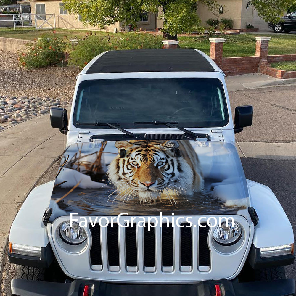 Tiger Itasha Car Vinyl Hood Wrap Decal Sticker