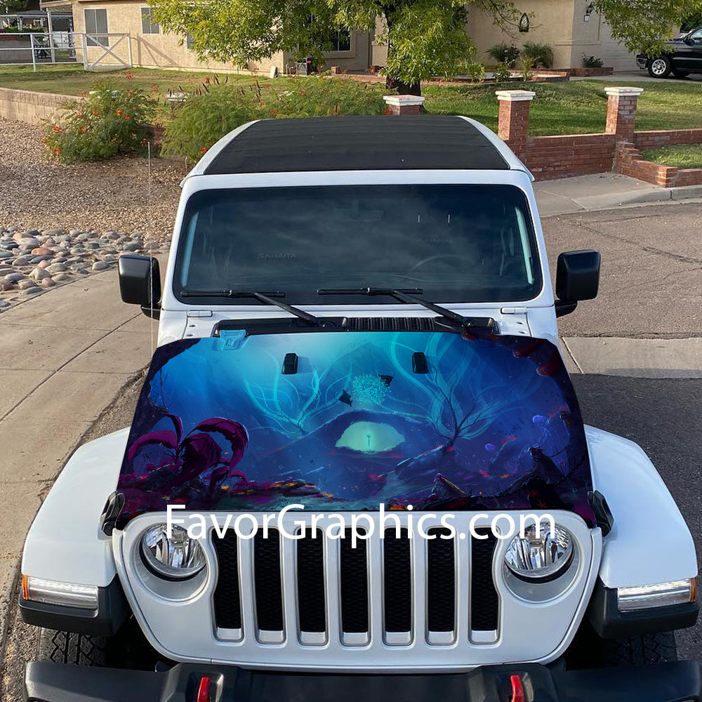 Underwater Under The Sea Itasha Car Vinyl Hood Wrap Decal Sticker