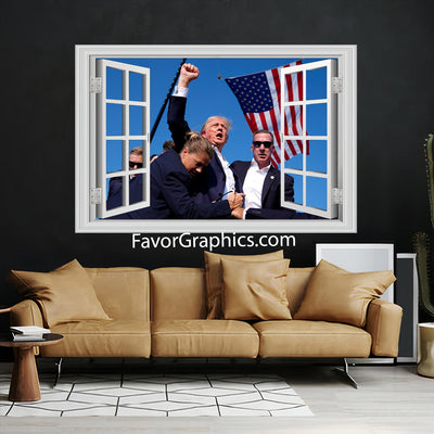 Shooting Make Me Stronger Donald Trump Wall Art Poster Print Mural