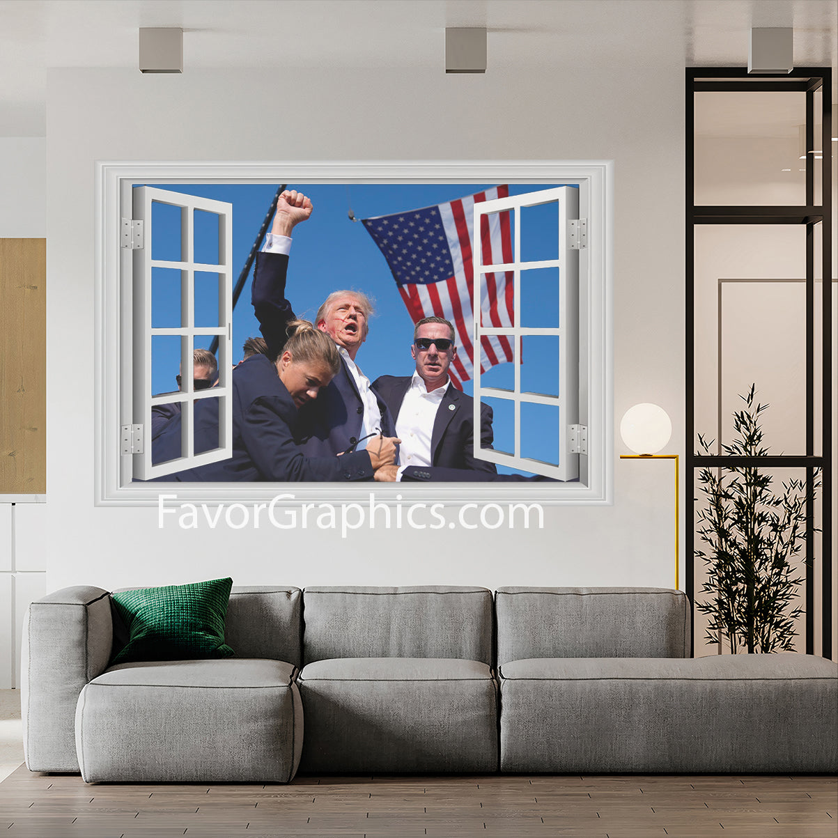 Shooting Make Me Stronger Donald Trump Wall Art Poster Print Mural