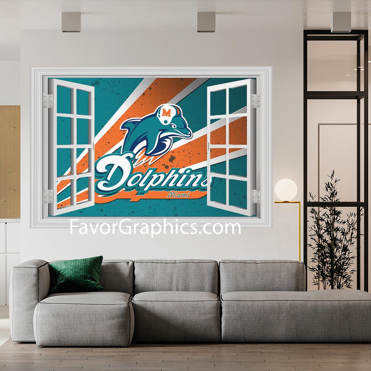 Miami Dolphins Vinyl Wall Art Decal Sticker Poster Print Mural