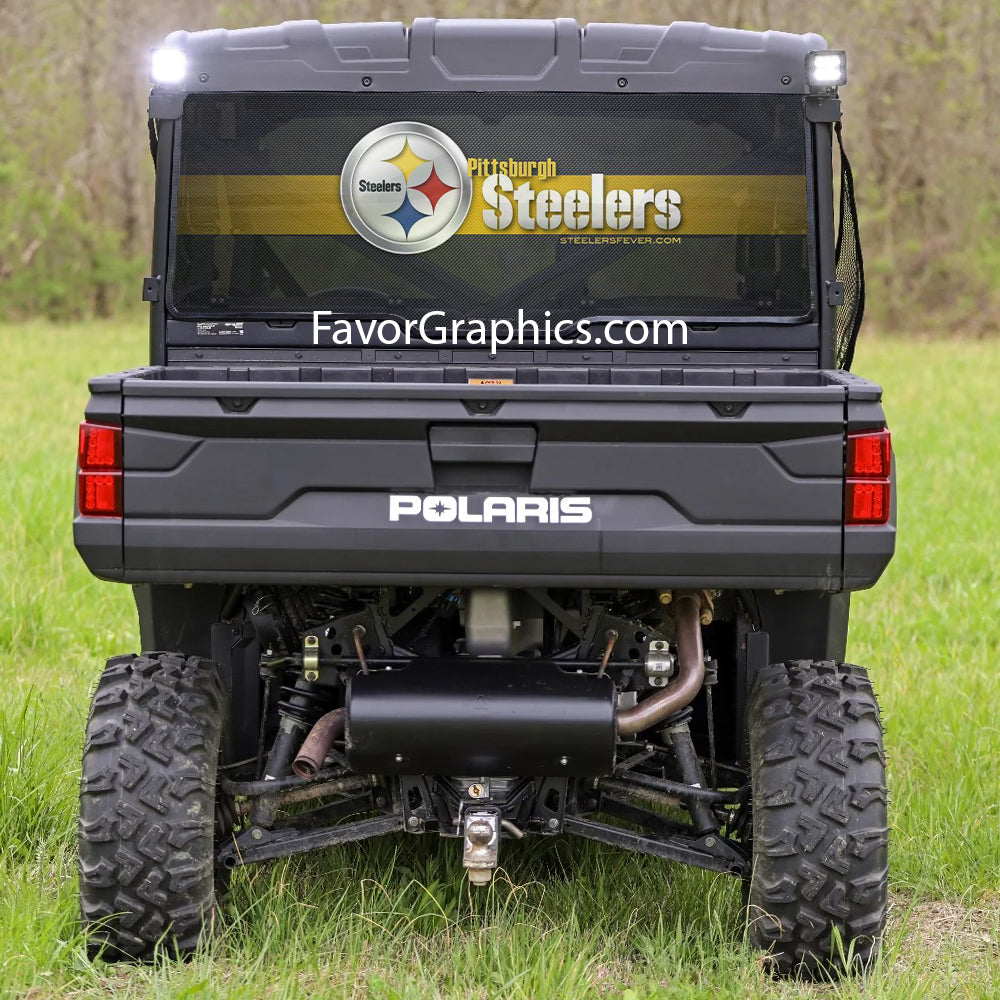 Pittsburgh Steelers Rear Window Perforated Graphic Vinyl Decal Car Truck UTV