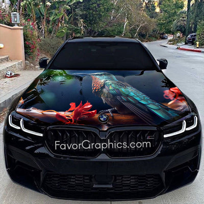 Hummingbird Itasha Car Vinyl Hood Wrap Decal Sticker