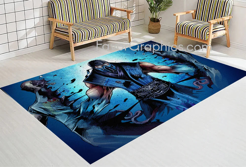 Sub Zero Mortal Kombat Home Bedroom Decor Rug Carpet Mat