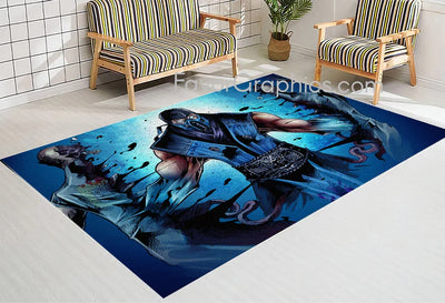 Sub Zero Mortal Kombat Home Bedroom Decor Rug Carpet Mat
