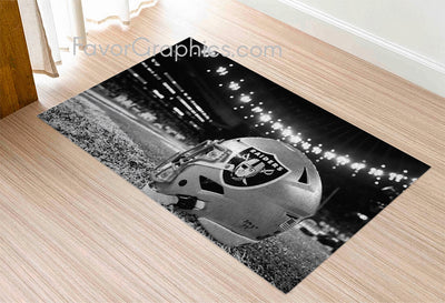 Las Vegas Raiders Home Bedroom Decor Rug Carpet Mat