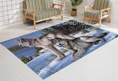 Wolf Home Bedroom Decor Rug Carpet Mat