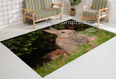 Rabbit Home Bedroom Decor Rug Carpet Mat