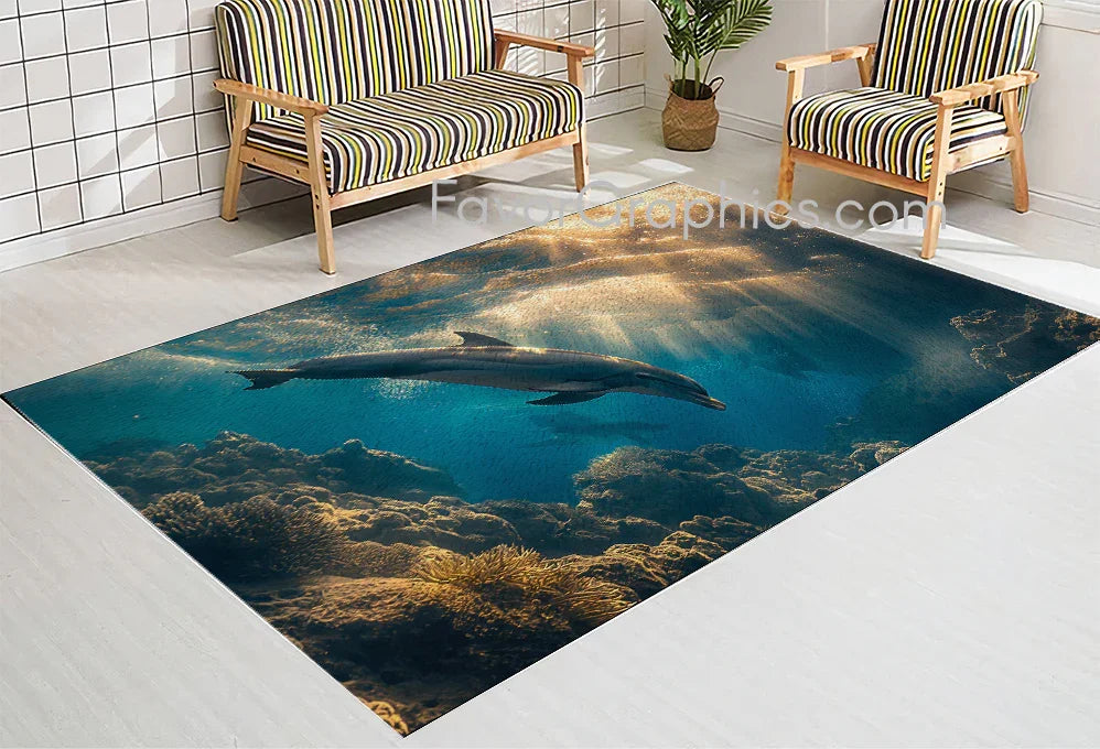 Dolphin Home Bedroom Decor Rug Carpet Mat
