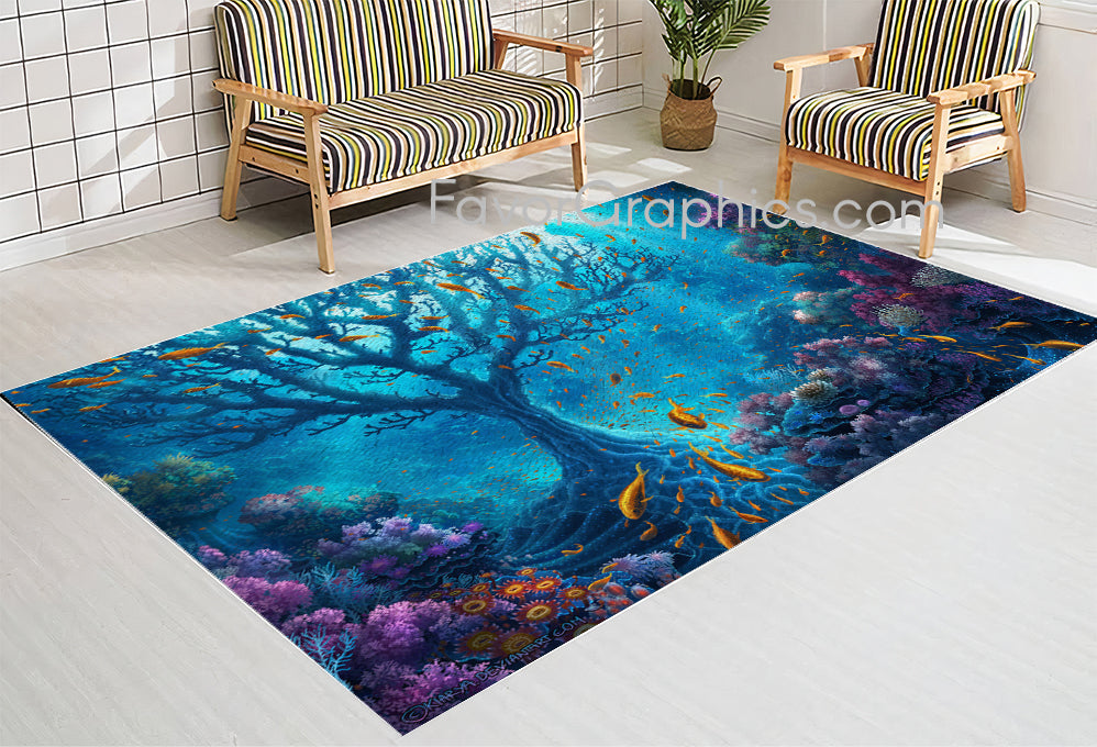 Underwater Under The Sea Home Bedroom Decor Rug Carpet Mat